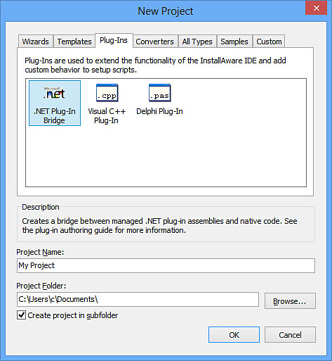 Screenshot of InstallAware Windows Installer Scripting - Plug-In Extensibility