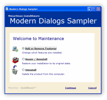 modern theme screenshot