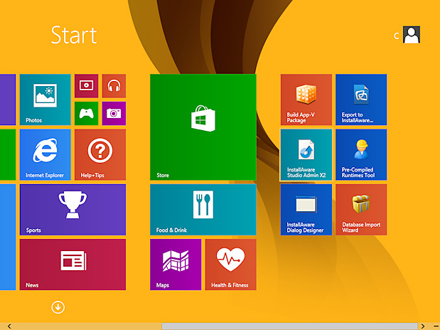 Screenshot of Window 8 Operating System