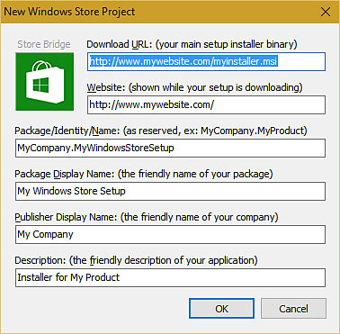 Windows Store project screenshot